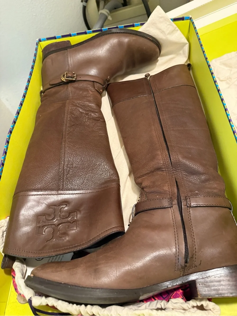 Tory Burch Brown Chocolate Riding Boots